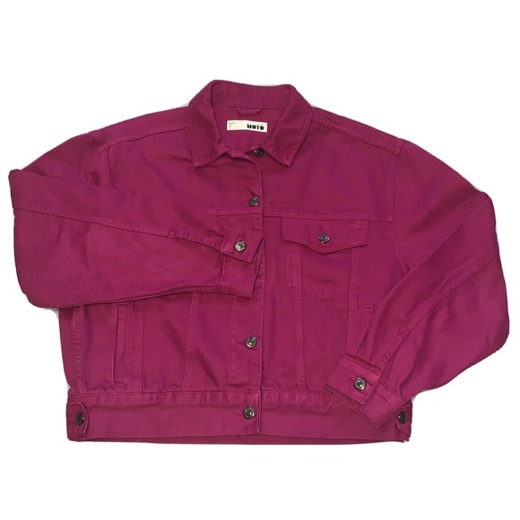 Jackets & Coats Womens Purple Moto Casual Denim